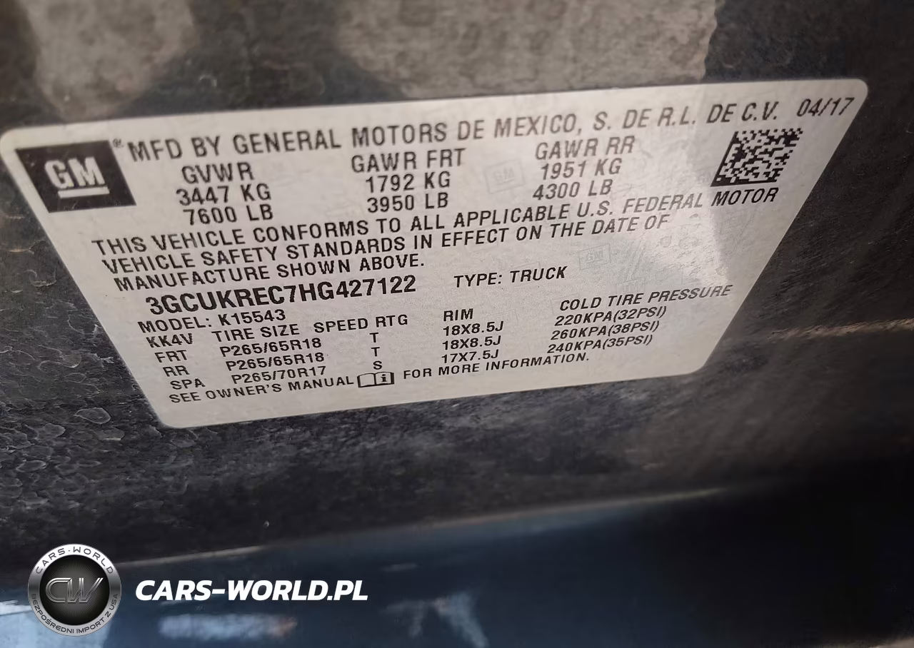 2017 Chevrolet Silverado 1500 Lt VIN:3GCUKREC7HG427122 - 9