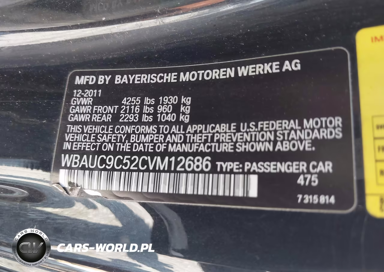 2012 BMW 135I VIN:WBAUC9C52CVM12686 - 9