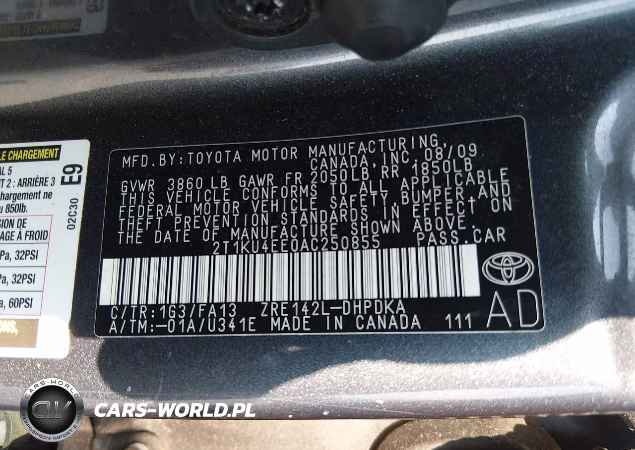 2010 Toyota Matrix VIN:2T1KU4EE0AC250855 - 9