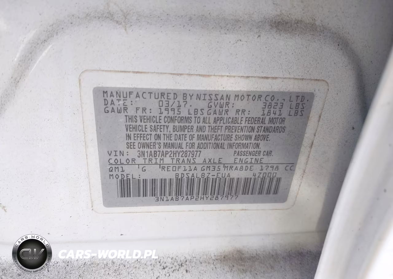 2017 Nissan Sentra S VIN:3N1AB7AP2HY287977 - 9