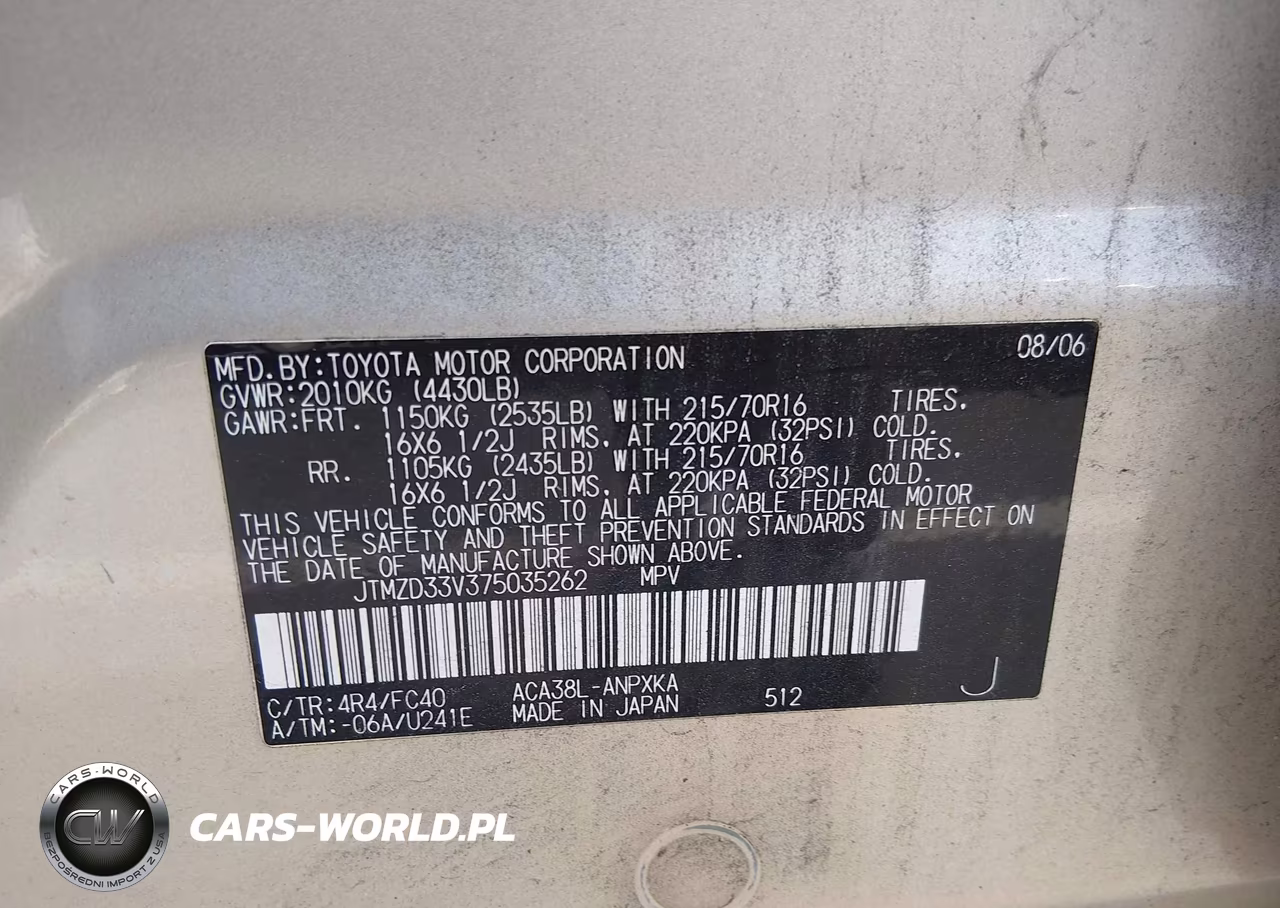 2007 Toyota Rav4 VIN:JTMZD33V375035262 - 9