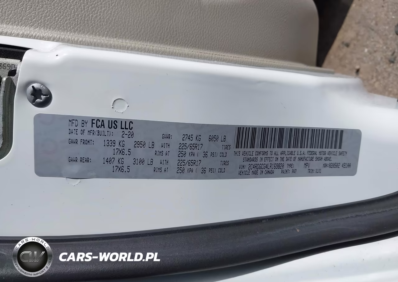 2020 Dodge Grand Caravan Sxt VIN:2C4RDGCG4LR169820 - 9