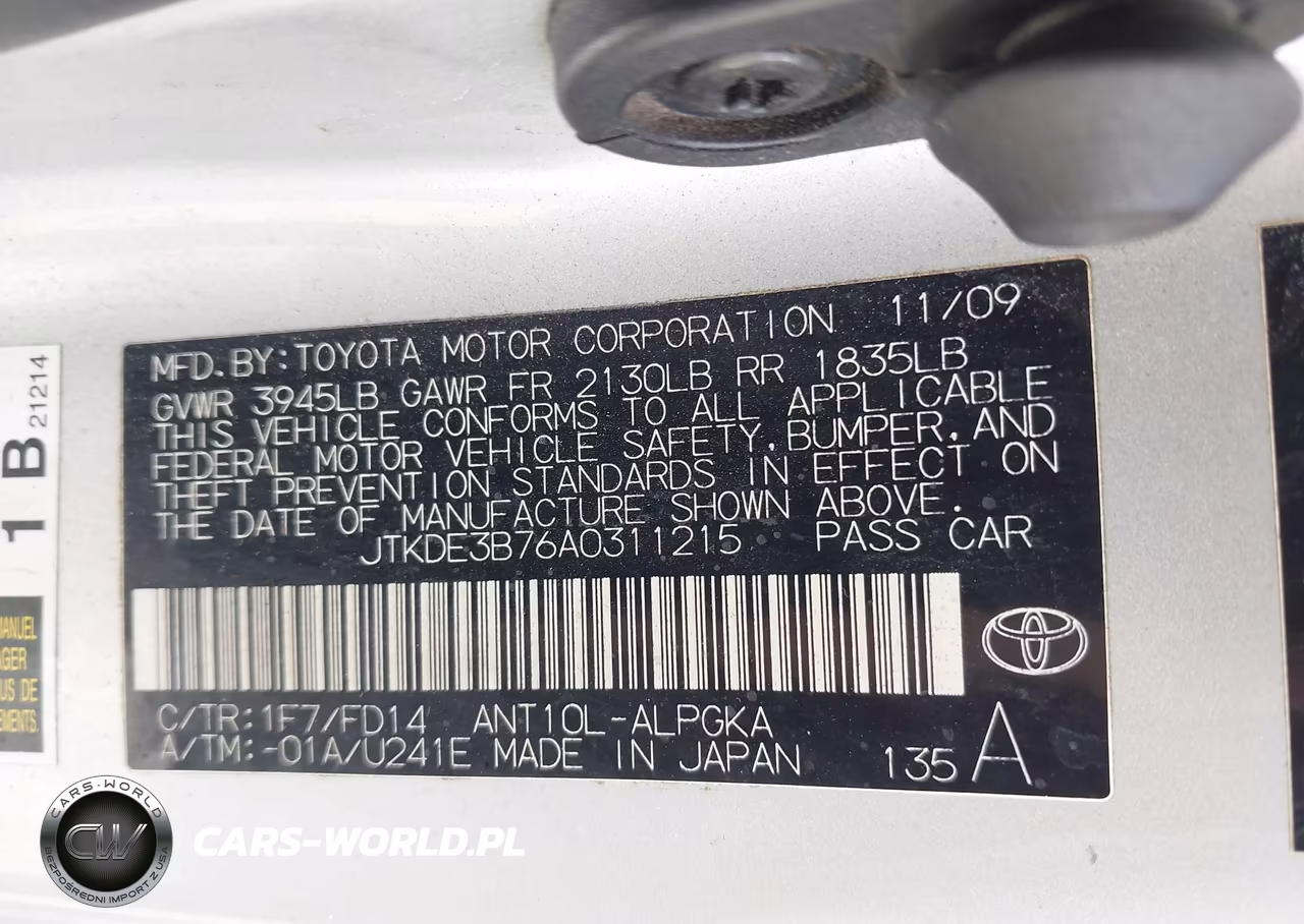 2010 Scion Tc VIN:JTKDE3B76A0311215 - 9