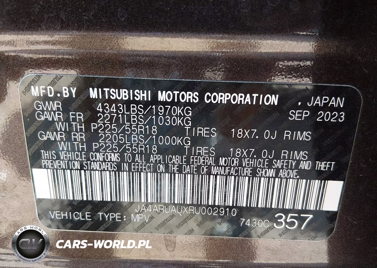 2024 Mitsubishi Outlander Sport 2.0 Le Awc VIN:JA4ARUAUXRU002910 - 9