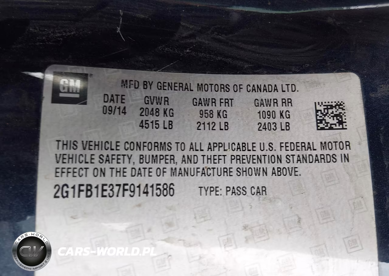 2015 Chevrolet Camaro 2Ls VIN:2G1FB1E37F9141586 - 9