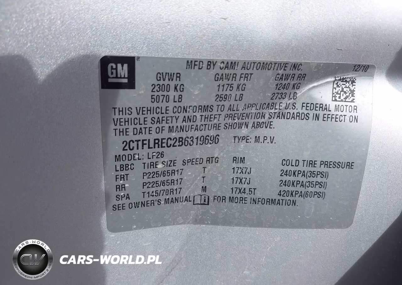 2011 GMC Terrain Sle-1 VIN:2CTFLREC2B6319696 - 9