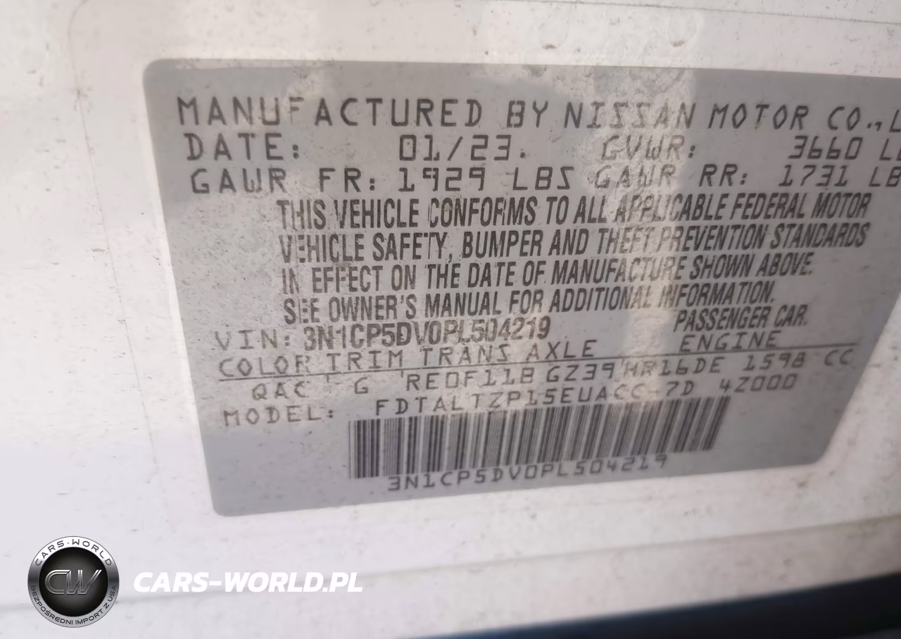 2023 Nissan Kicks Sr Xtronic Cvt VIN:3N1CP5DV0PL504219 - 9