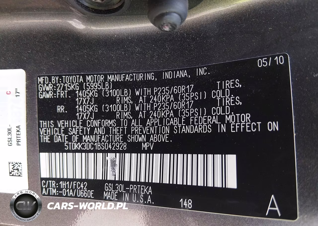 2011 Toyota Sienna Le V6 VIN:5TDKK3DC1BS042928 - 9