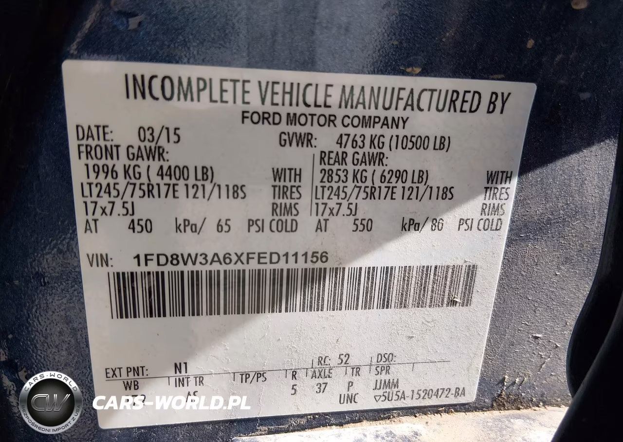 2015 Ford F-350 Xl VIN:1FD8W3A6XFED11156 - 9