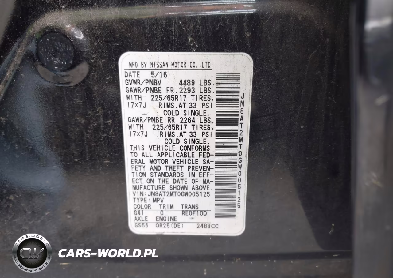 2016 Nissan Rogue Sv VIN:JN8AT2MT0GW005125 - 9