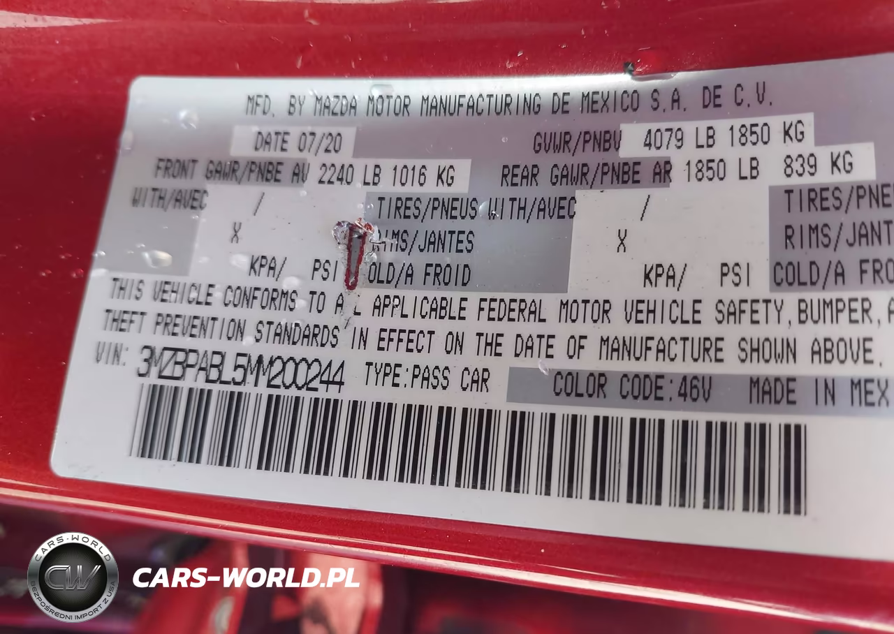 2021 Mazda Mazda3 Select VIN:3MZBPABL5MM200244 - 9
