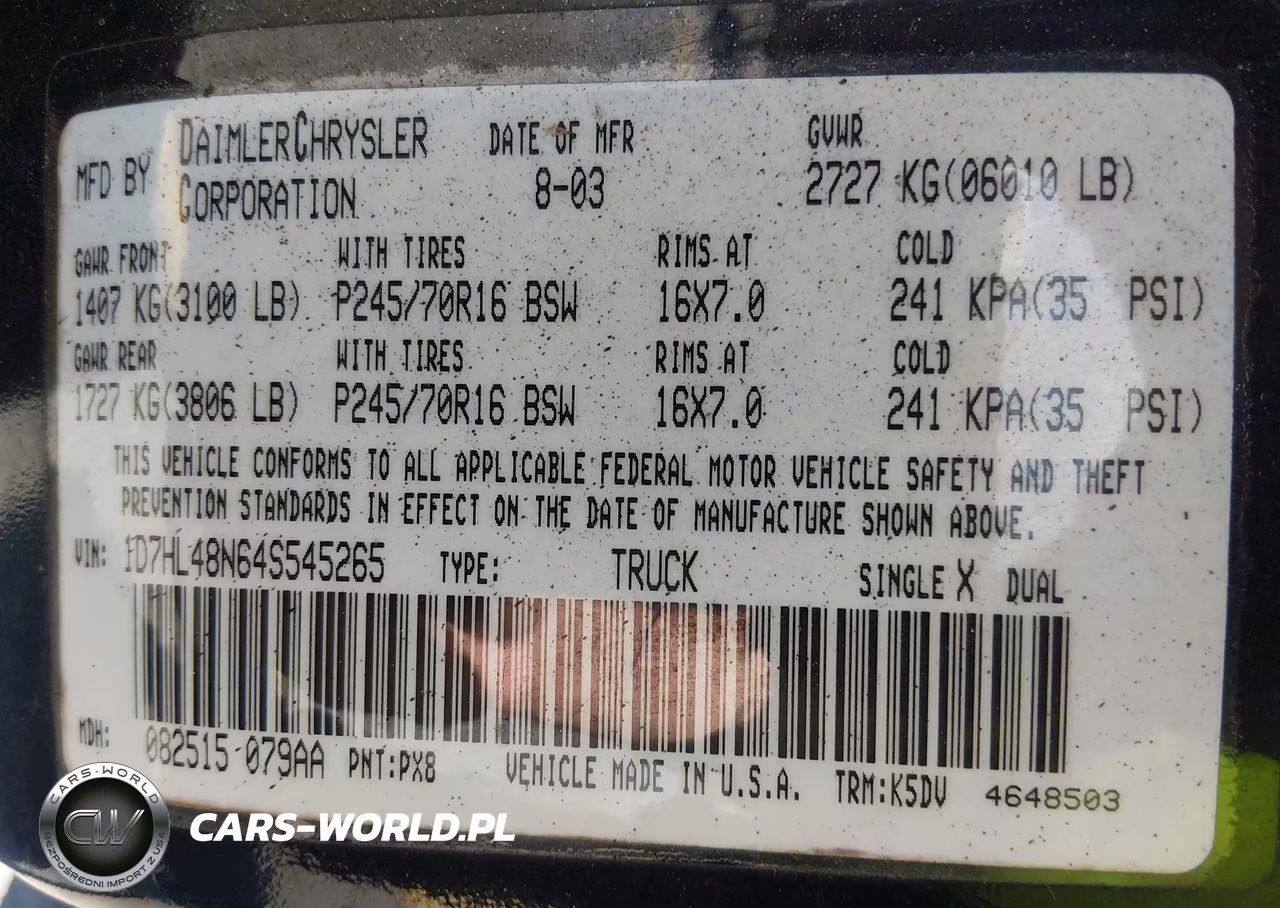2004 Dodge Dakota Slt VIN:1D7HL48N64S545265 - 9