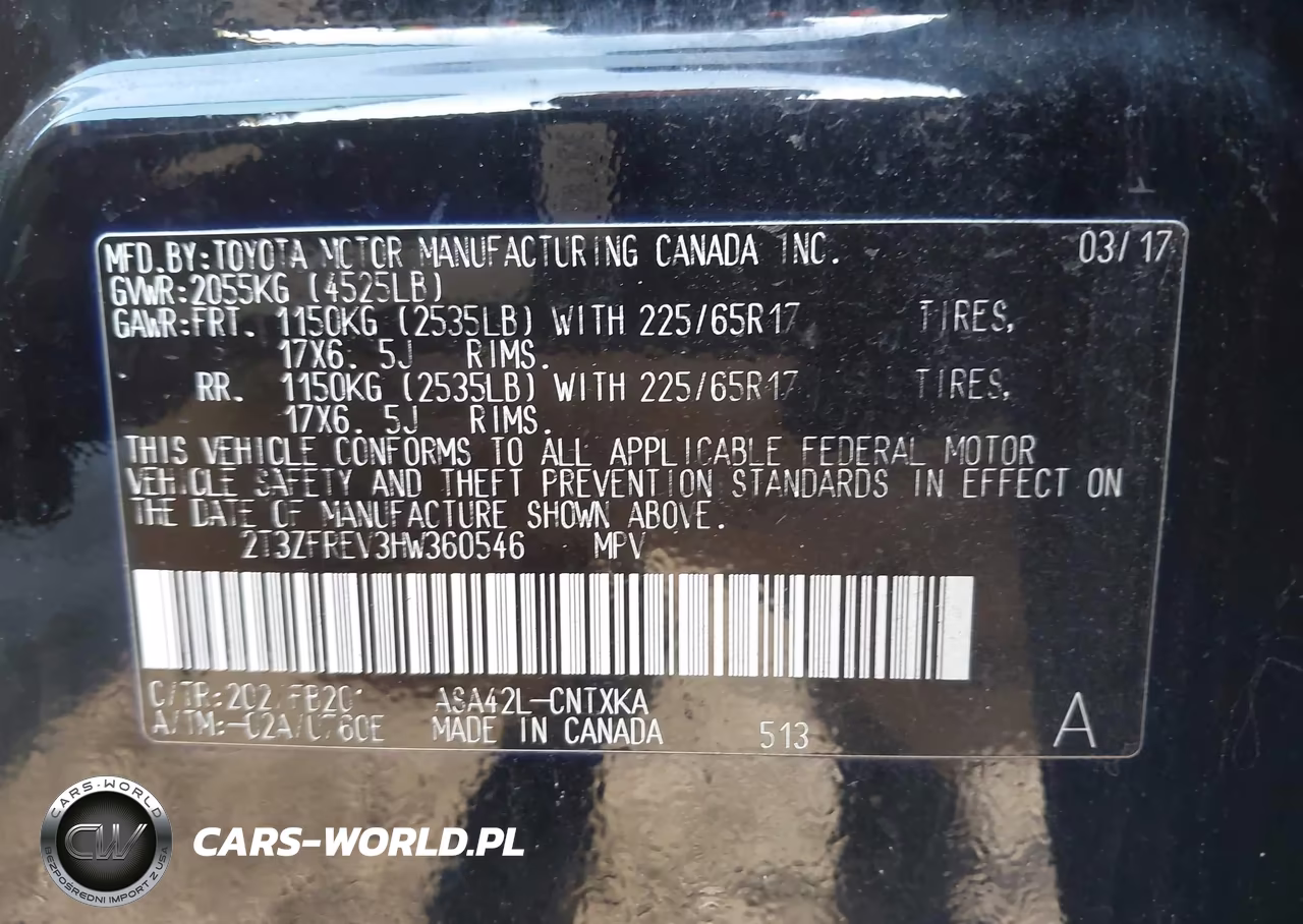 2017 Toyota Rav4 Le VIN:2T3ZFREV3HW360546 - 9