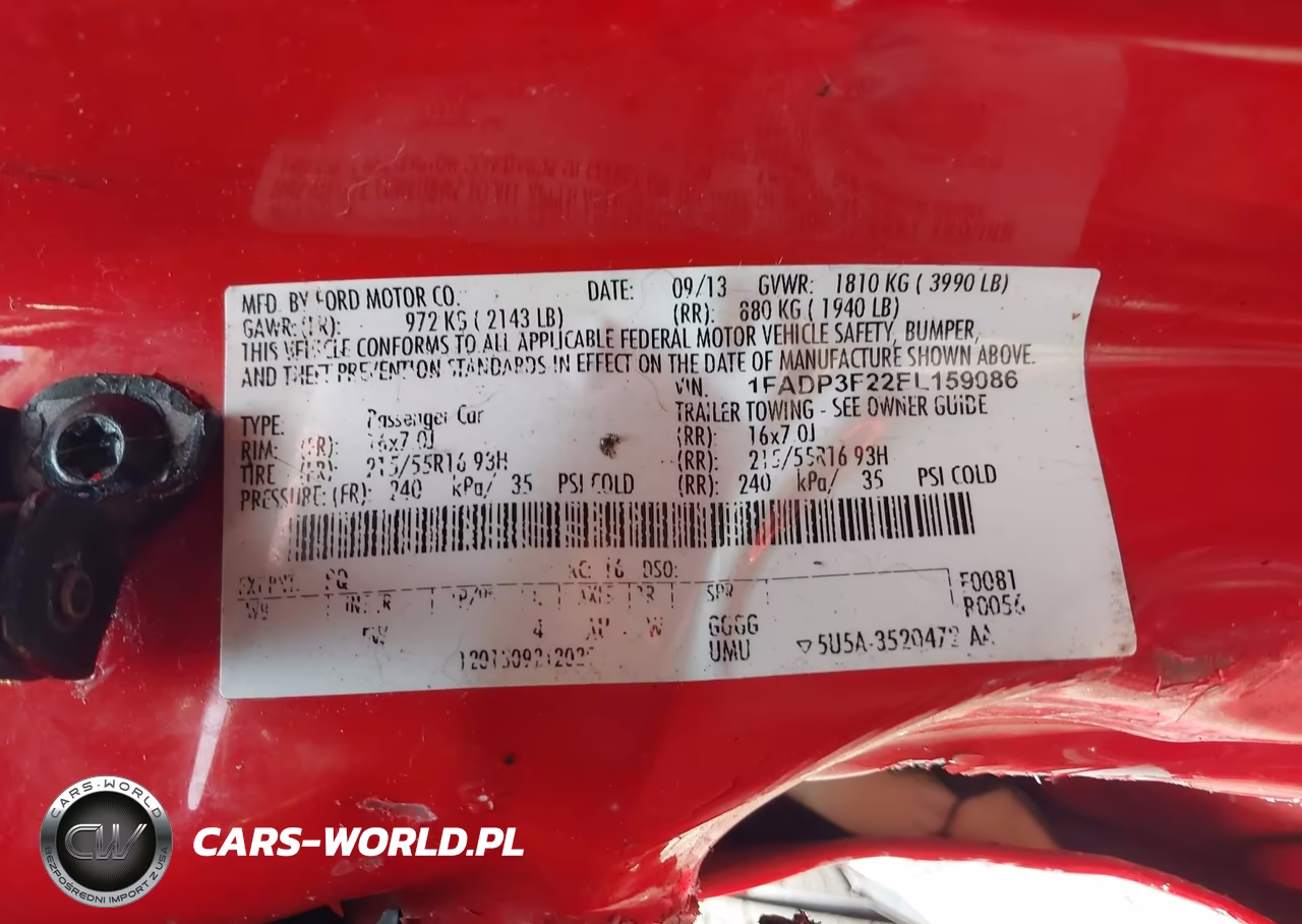 2014 Ford Focus Se VIN:1FADP3F22EL159086 - 9