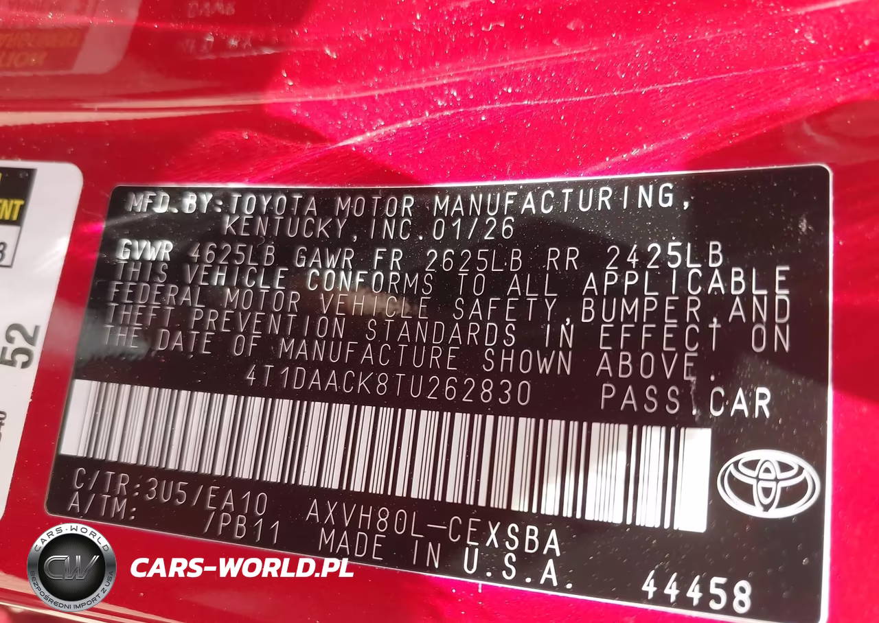 2026 Toyota Camry Se VIN:4T1DAACK8TU262830 - 9