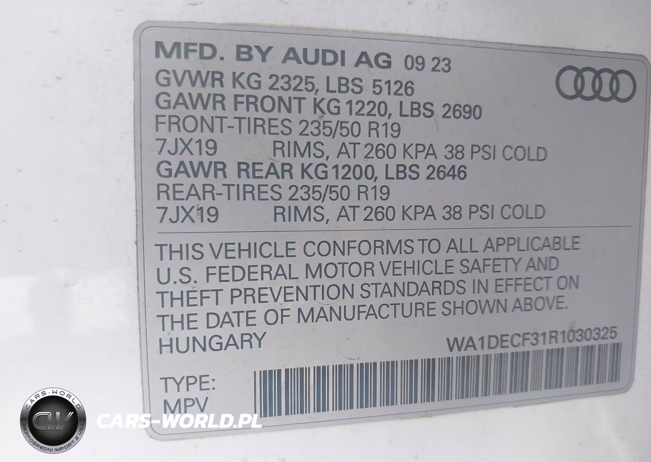 2024 Audi Q3 Premium 45 Tfsi S Line Quattro Tiptronic VIN:WA1DECF31R1030325 - 9