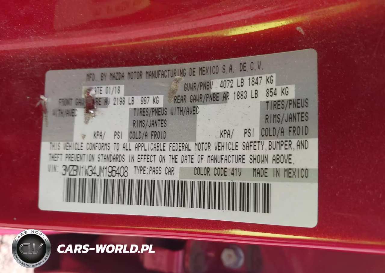 2018 Mazda Mazda3 Grand Touring VIN:3MZBN1W34JM196408 - 9