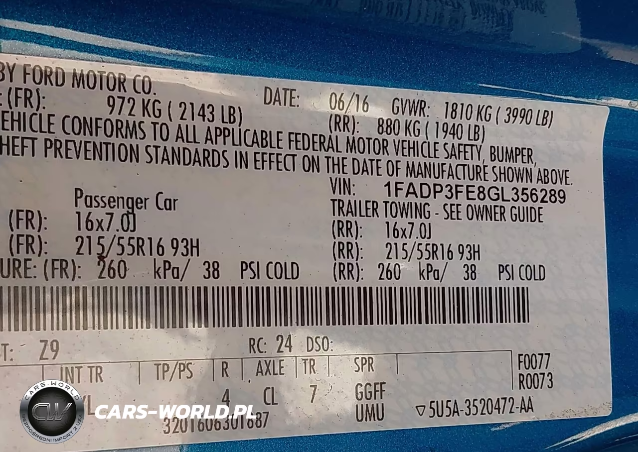2016 Ford Focus Se VIN:1FADP3FE8GL356289 - 9