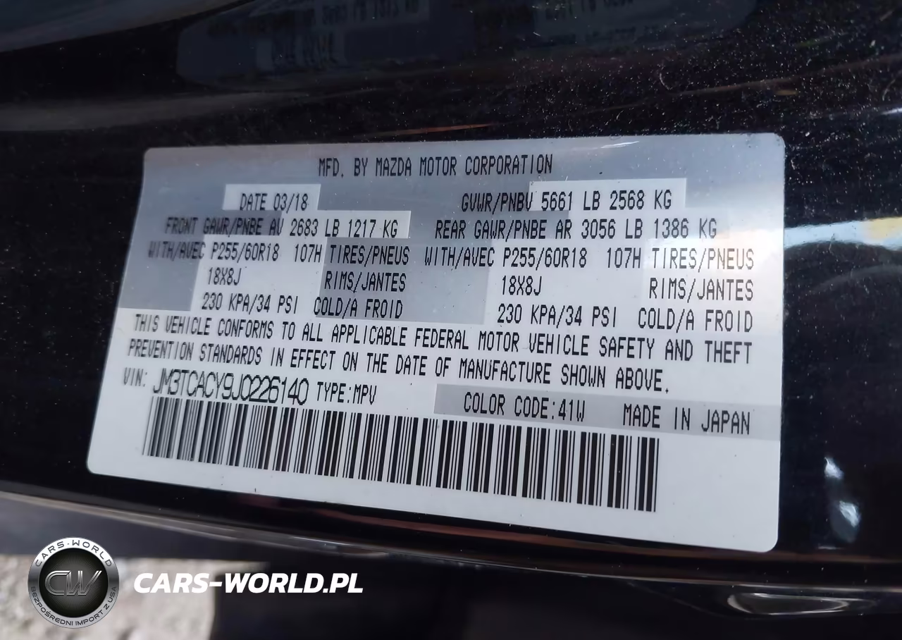 2018 Mazda Cx-9 Touring VIN:JM3TCACY9J0226140 - 9
