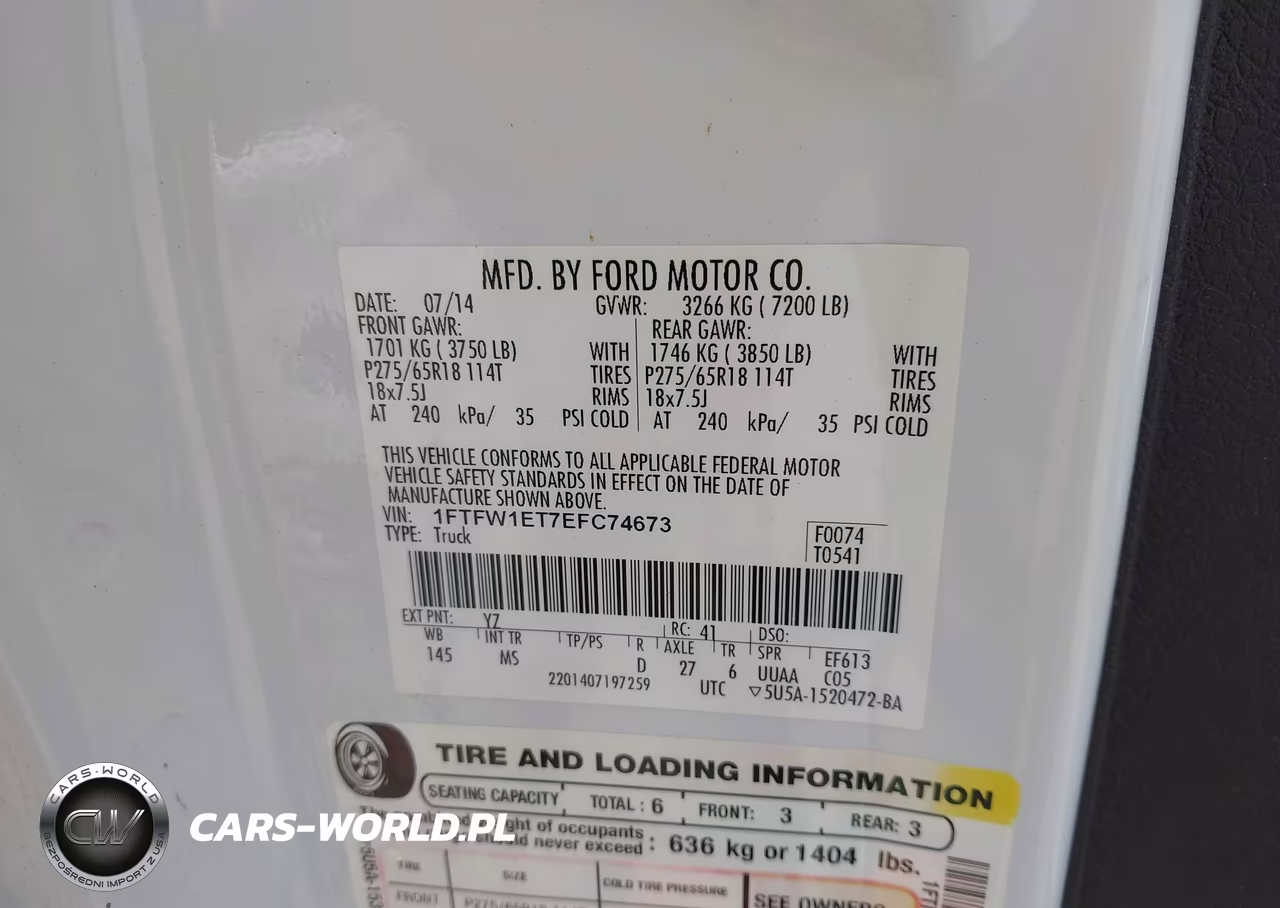 2014 Ford F-150 Xlt VIN:1FTFW1ET7EFC74673 - 9