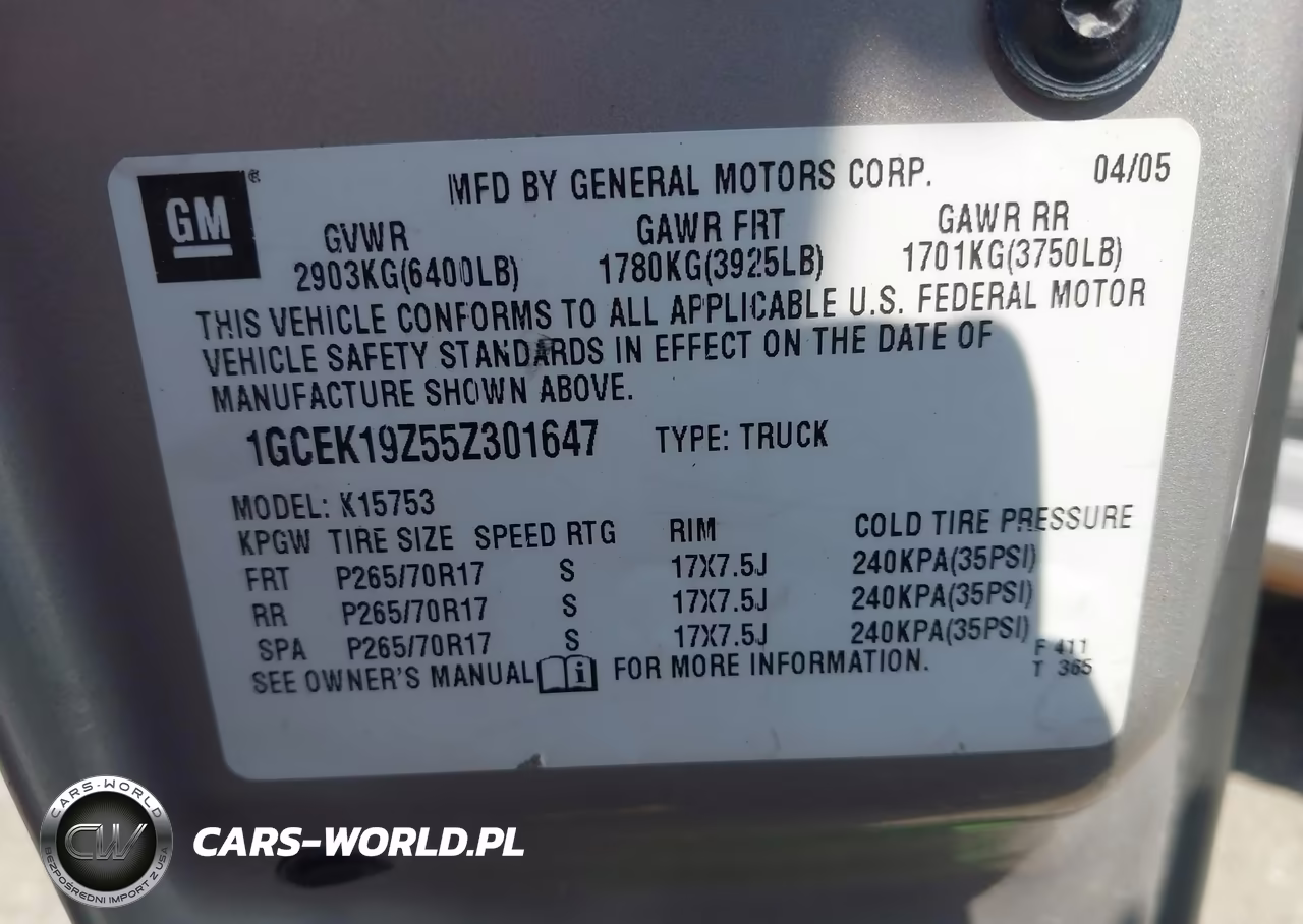2005 Chevrolet Silverado 1500 Z71 VIN:1GCEK19Z55Z301647 - 9