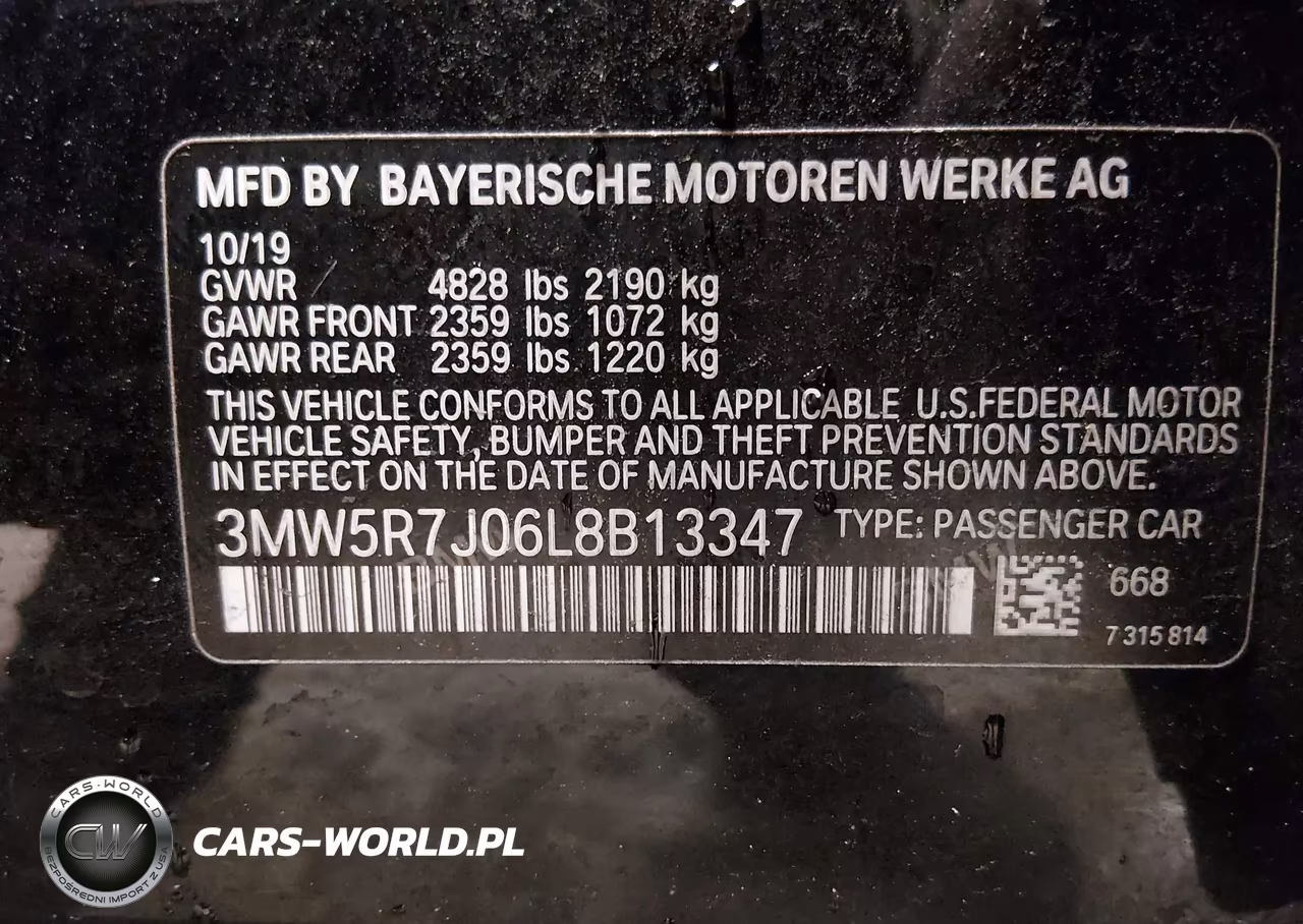 2020 BMW 330I xDrive VIN:3MW5R7J06L8B13347 - 9