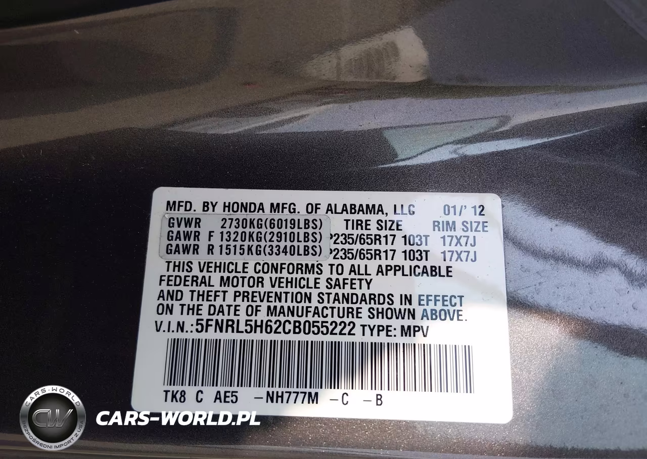 2012 Honda Odyssey Ex-L VIN:5FNRL5H62CB055222 - 9