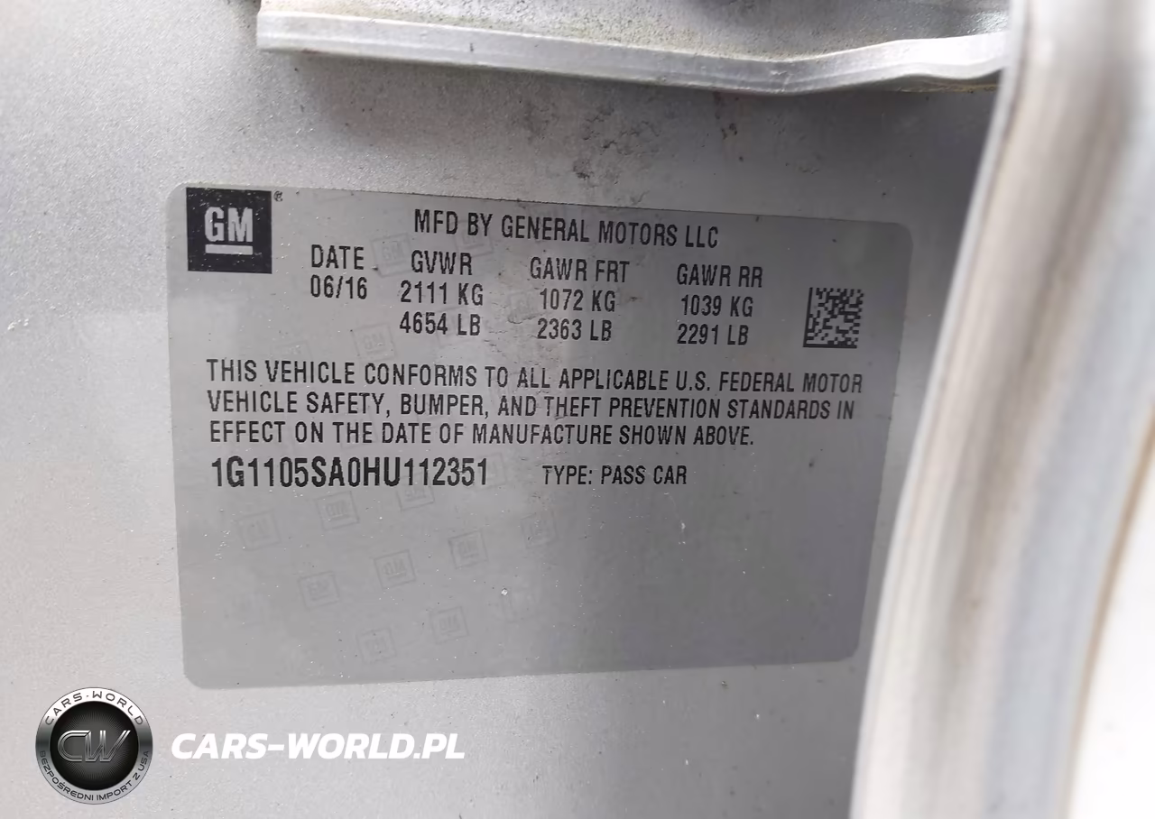 2017 Chevrolet Impala 1Lt VIN:1G1105SA0HU112351 - 9