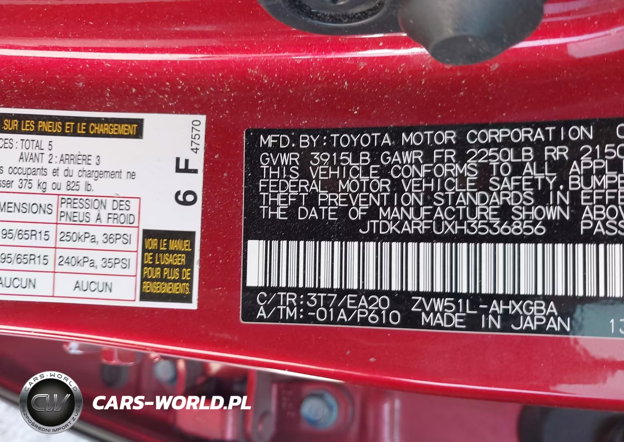 2017 Toyota Prius Four VIN:JTDKARFUXH3536856 - 9