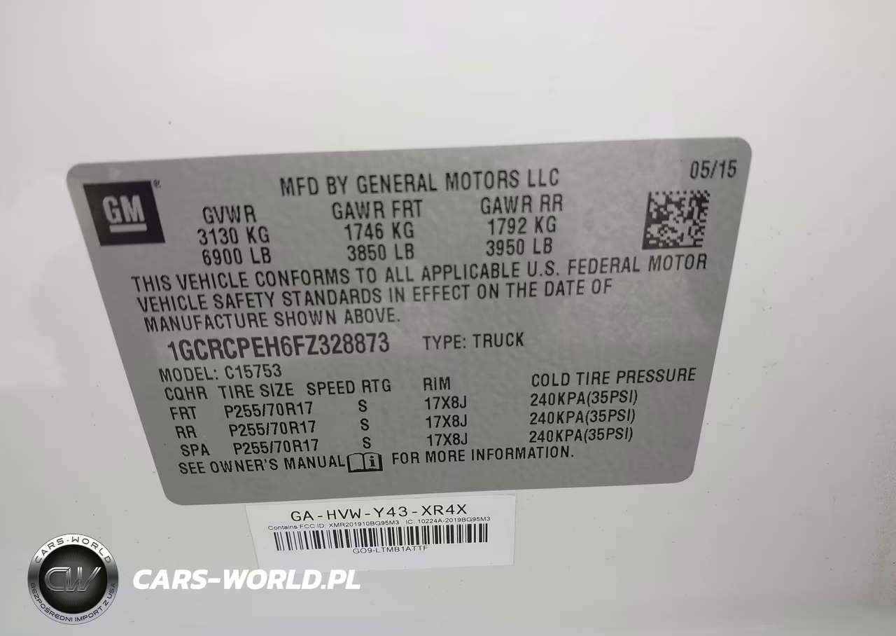 2015 Chevrolet Silverado 1500 Work Truck VIN:1GCRCPEH6FZ328873 - 9