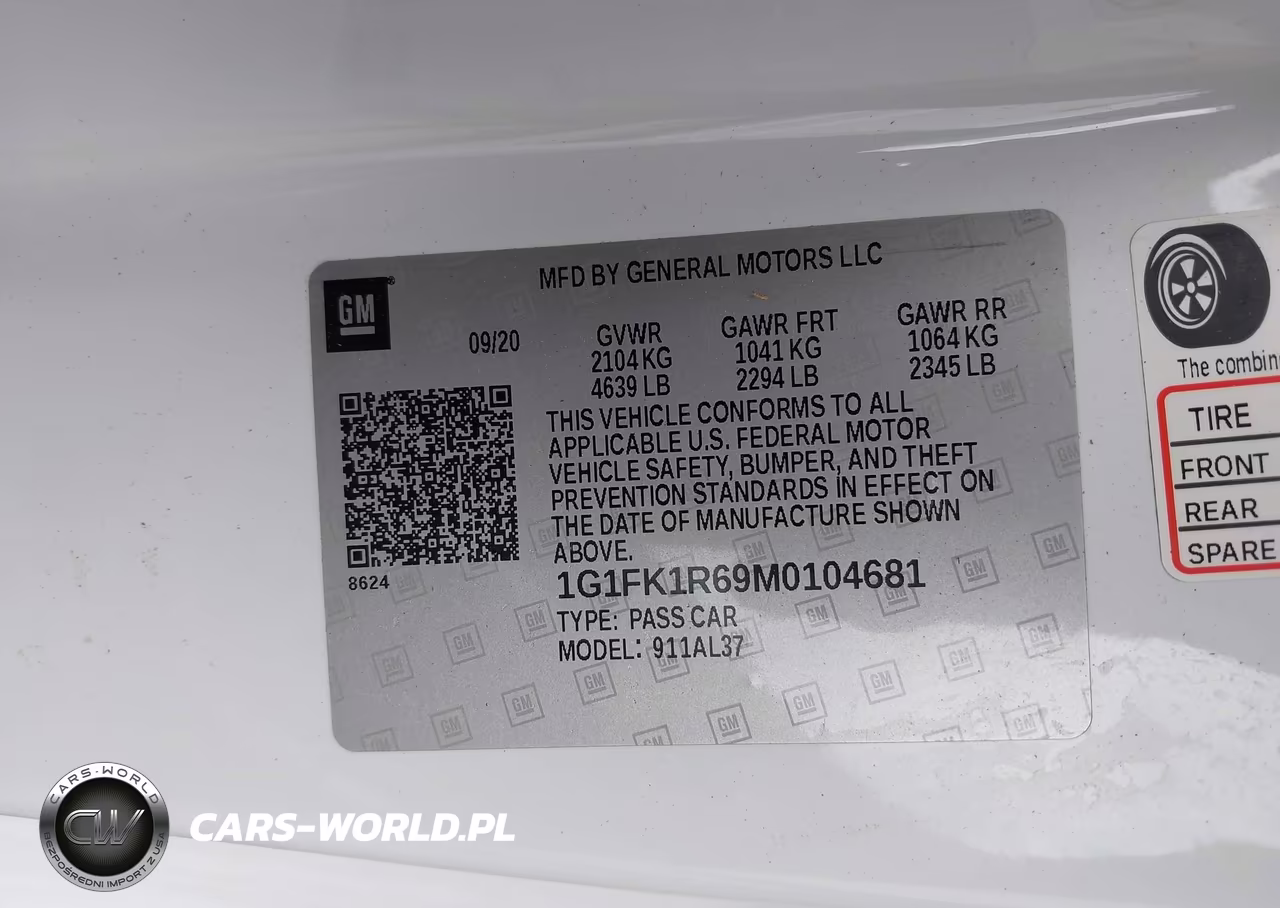2021 Chevrolet Camaro Rwd Zl1 VIN:1G1FK1R69M0104681 - 9