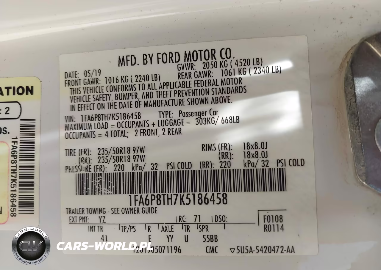 2019 Ford Mustang Ecoboost Premium VIN:1FA6P8TH7K5186458 - 9