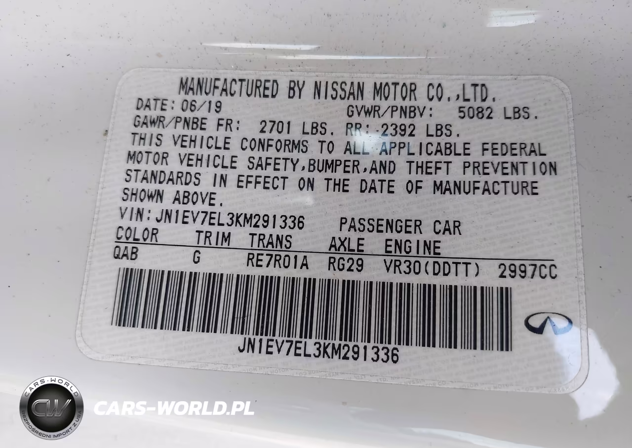 2019 Infiniti Q60 3.0T Luxe VIN:JN1EV7EL3KM291336 - 9