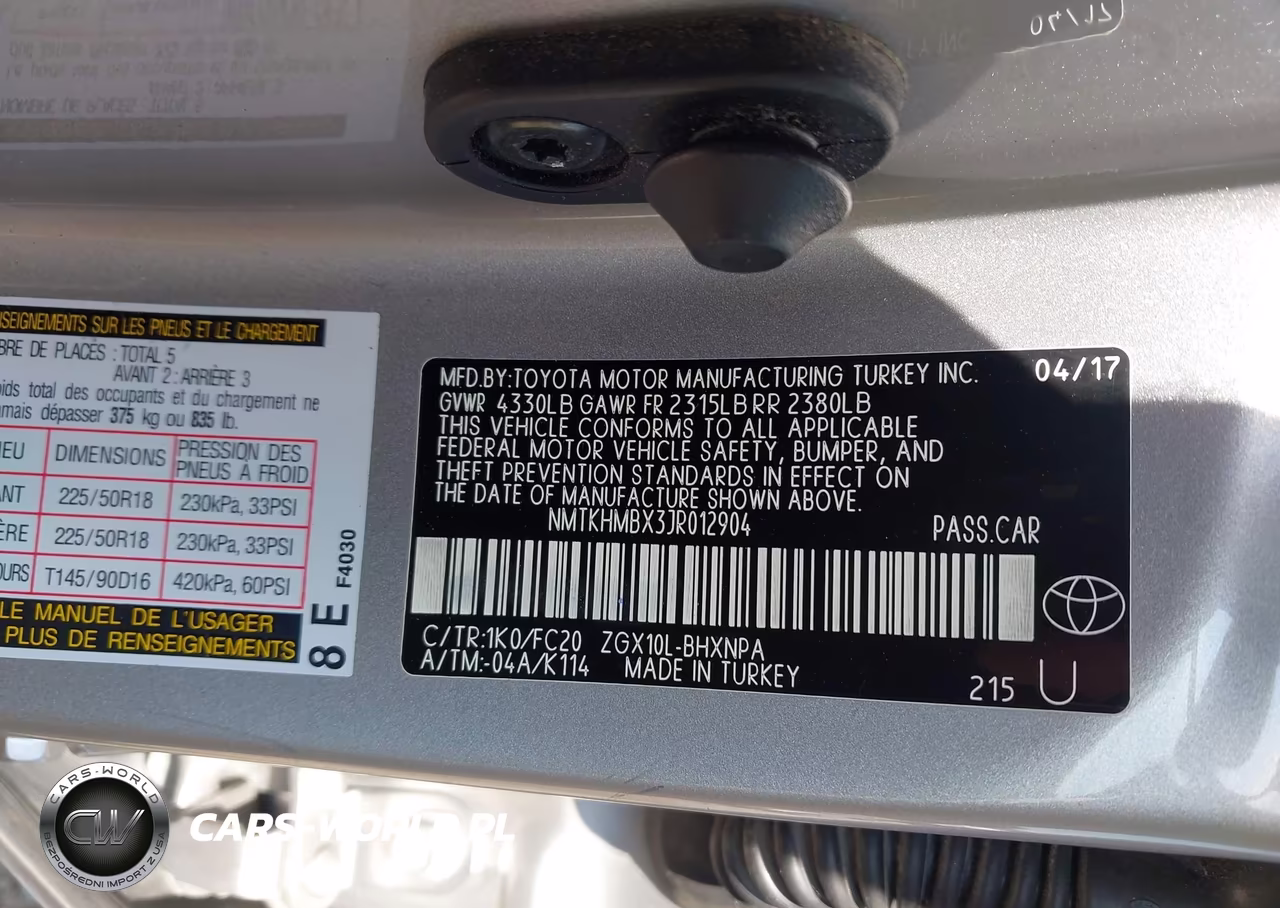 2018 Toyota C-Hr Xle Premium VIN:NMTKHMBX3JR012904 - 9