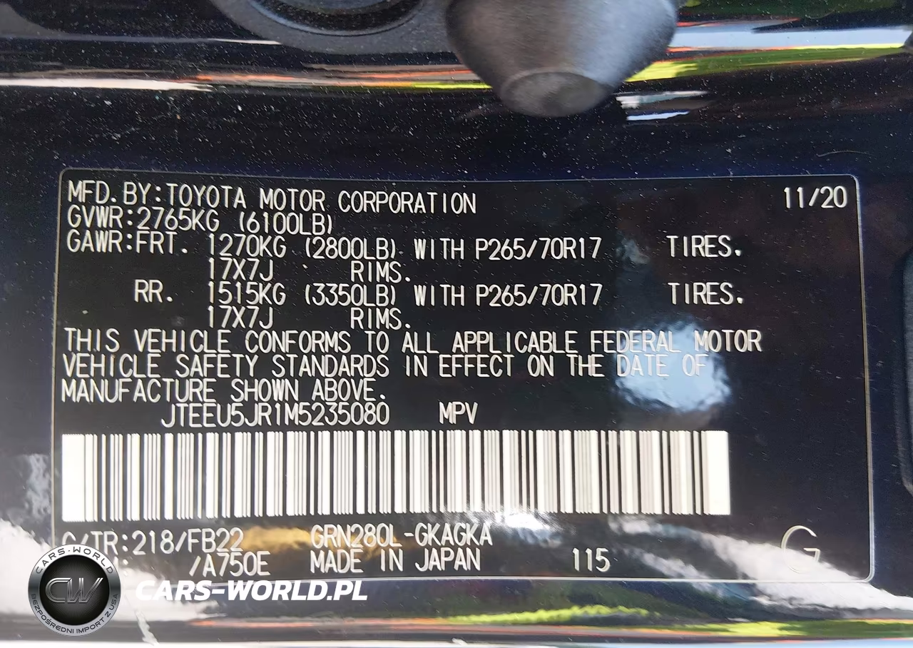 2021 Toyota 4Runner Sr5 VIN:JTEEU5JR1M5235080 - 9