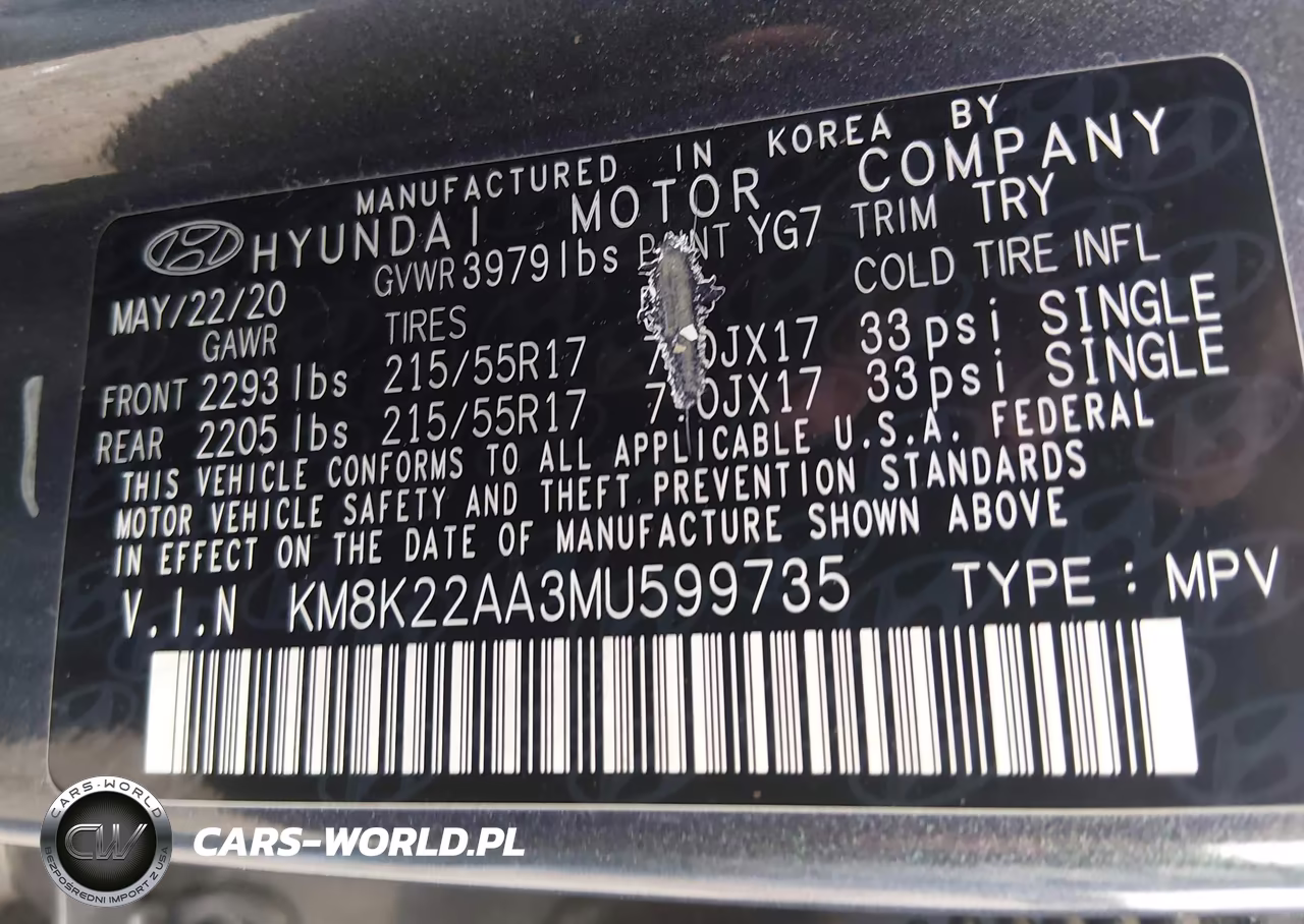 2021 Hyundai Kona Sel VIN:KM8K22AA3MU599735 - 9