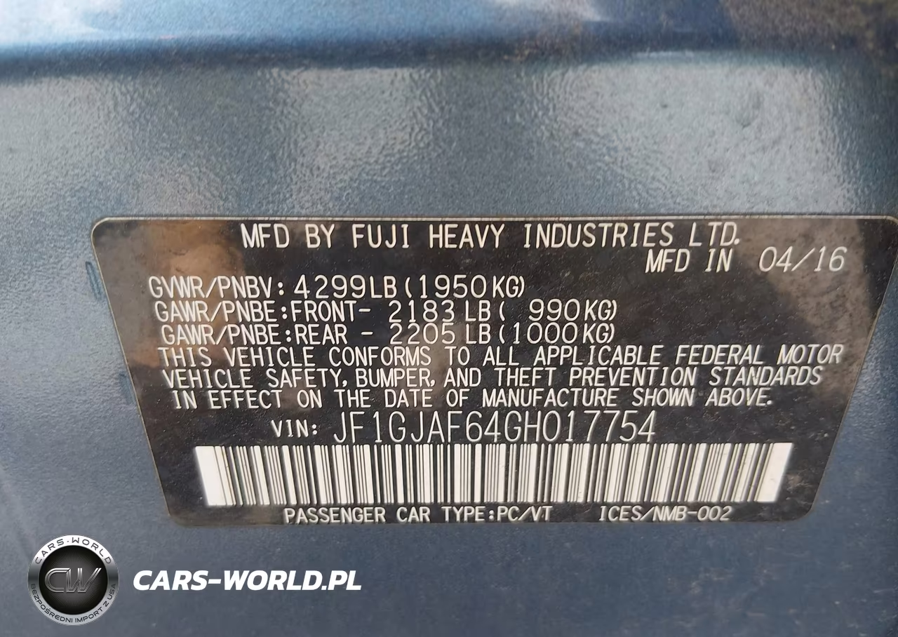 2016 Subaru Impreza 2.0I Premium VIN:JF1GJAF64GH017754 - 9