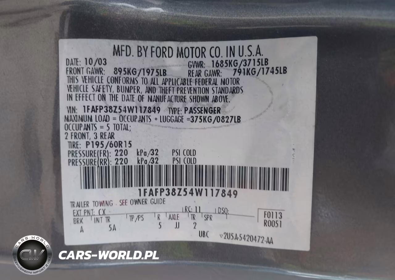 2004 Ford Focus Zts VIN:1FAFP38Z54W117849 - 9