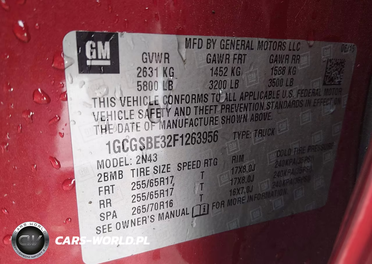 2015 Chevrolet Colorado 2Wd Lt VIN:1GCGSBE32F1263956 - 9
