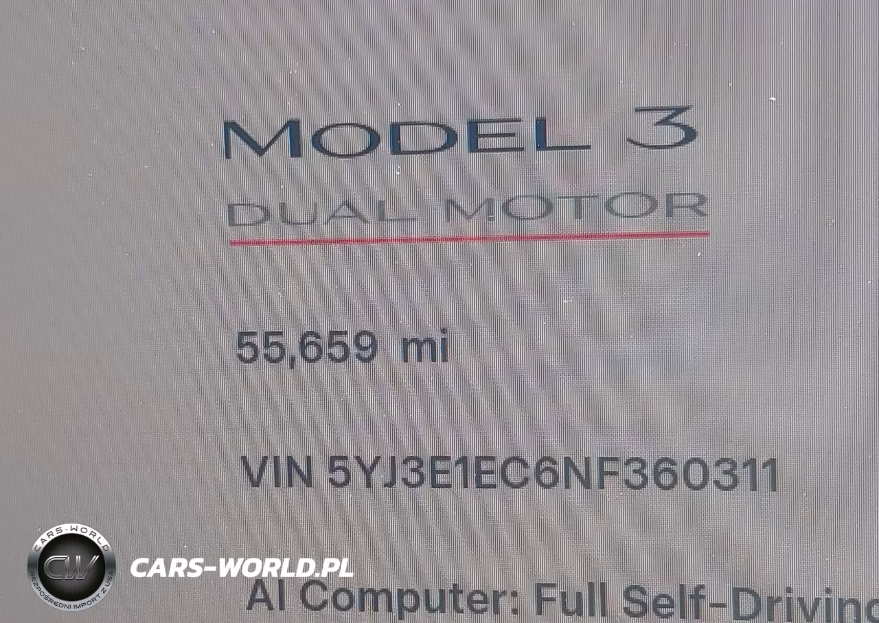 2022 Tesla Model 3 Performance Dual Motor All-Wheel Drive VIN:5YJ3E1EC6NF360311 - 15
