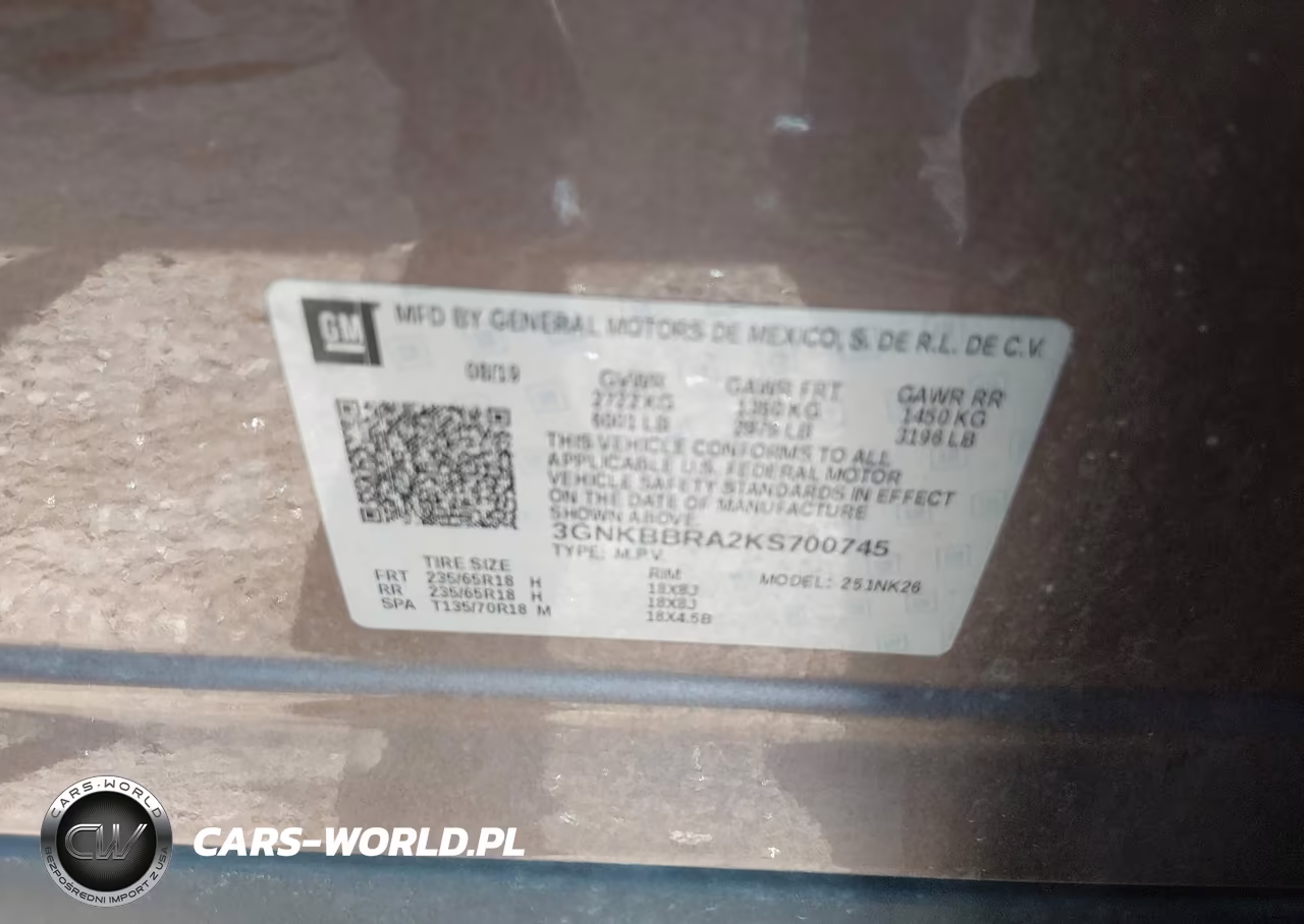 2019 Chevrolet Blazer VIN:3GNKBBRA2KS700745 - 9