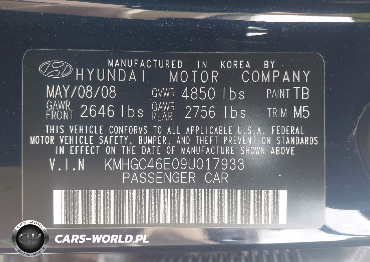 2009 Hyundai Genesis 3.8 VIN:KMHGC46E09U017933 - 9