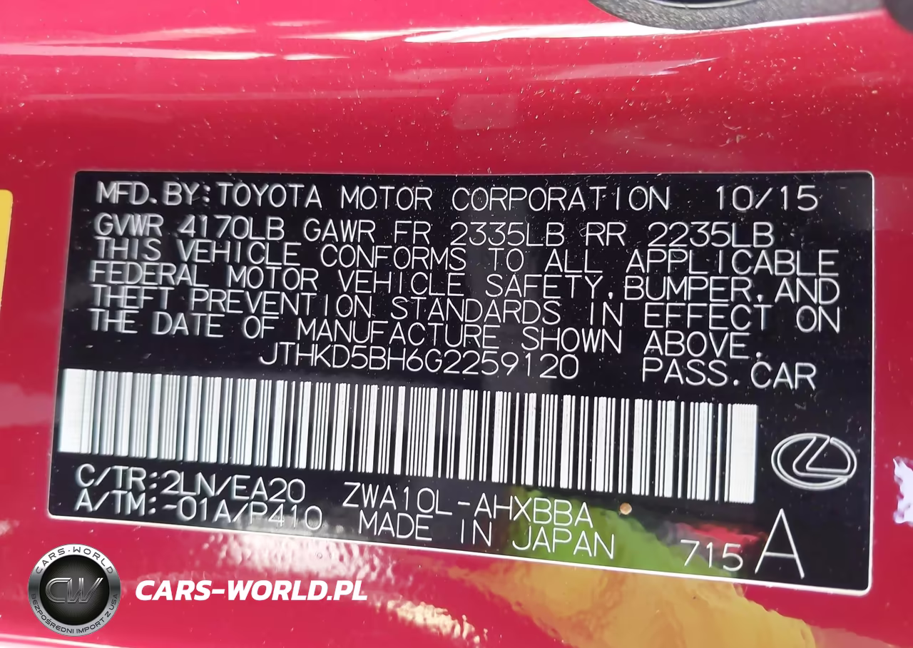 2016 Lexus Ct 200H VIN:JTHKD5BH6G2259120 - 9