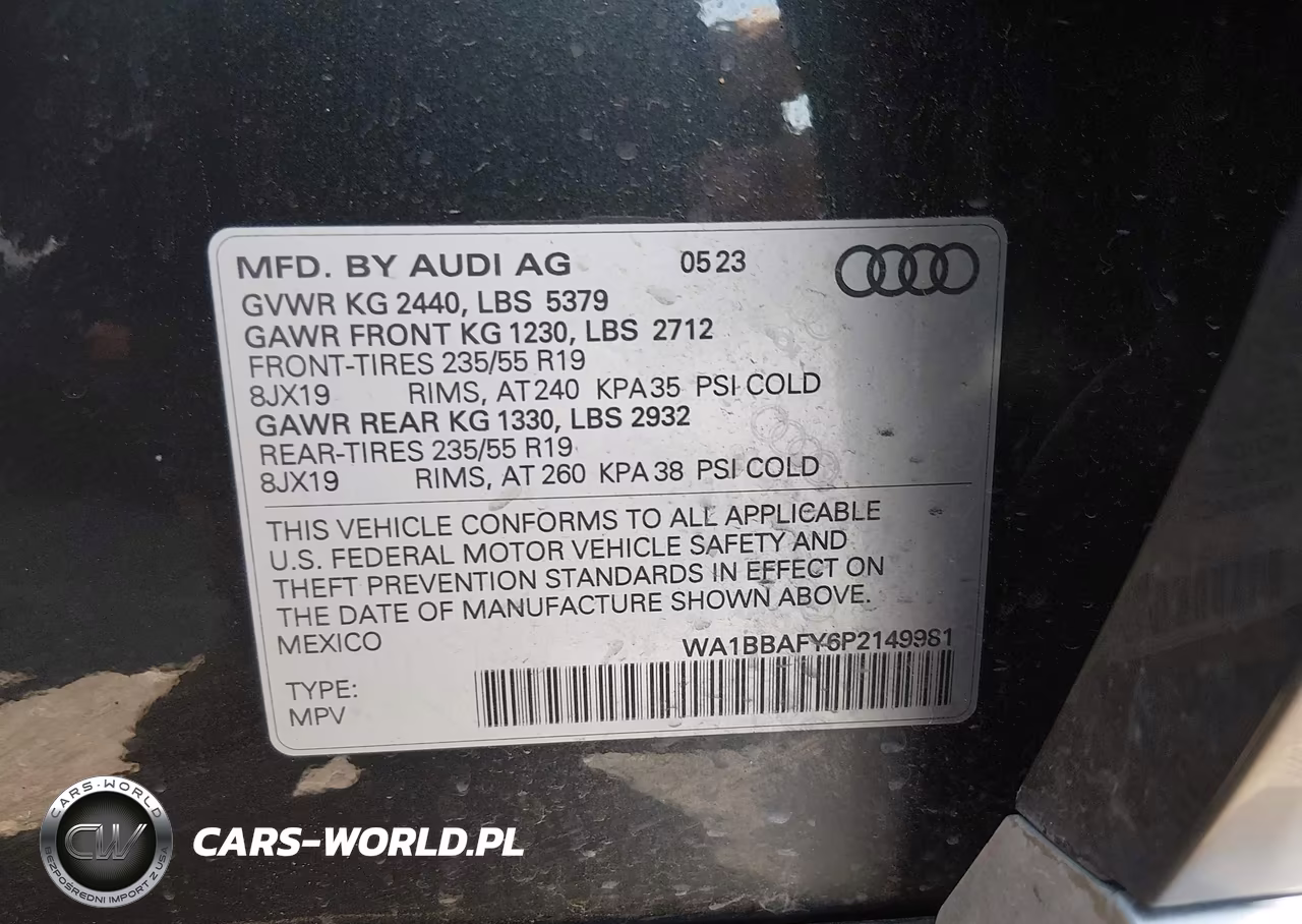 2023 Audi Q5 Premium Plus 40 Tfsi Quattro S Tronic VIN:WA1BBAFY6P2149981 - 9