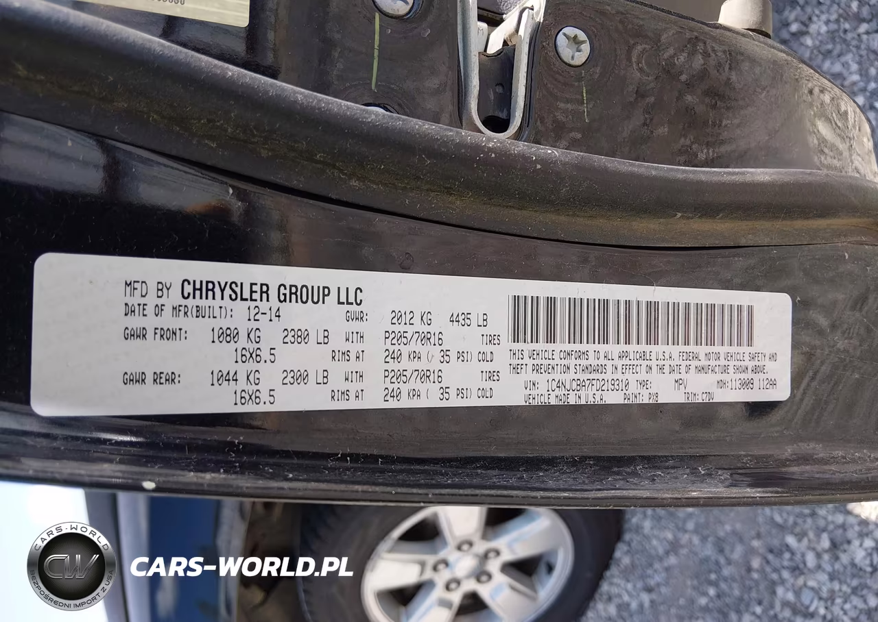 2015 Jeep Compass Sport VIN:1C4NJCBA7FD219310 - 9