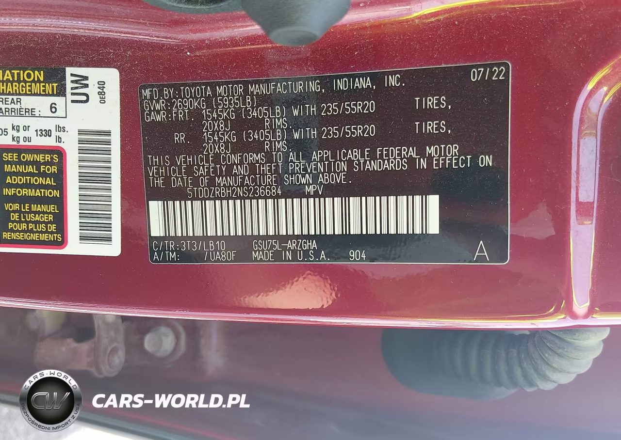 2022 Toyota Highlander Limited VIN:5TDDZRBH2NS236684 - 9