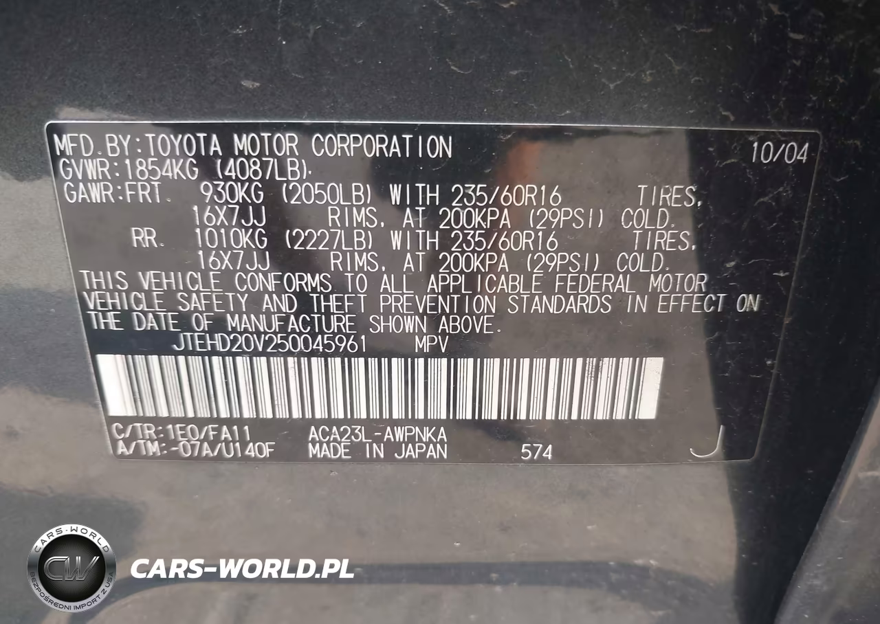 2005 Toyota Rav4 VIN:JTEHD20V250045961 - 9