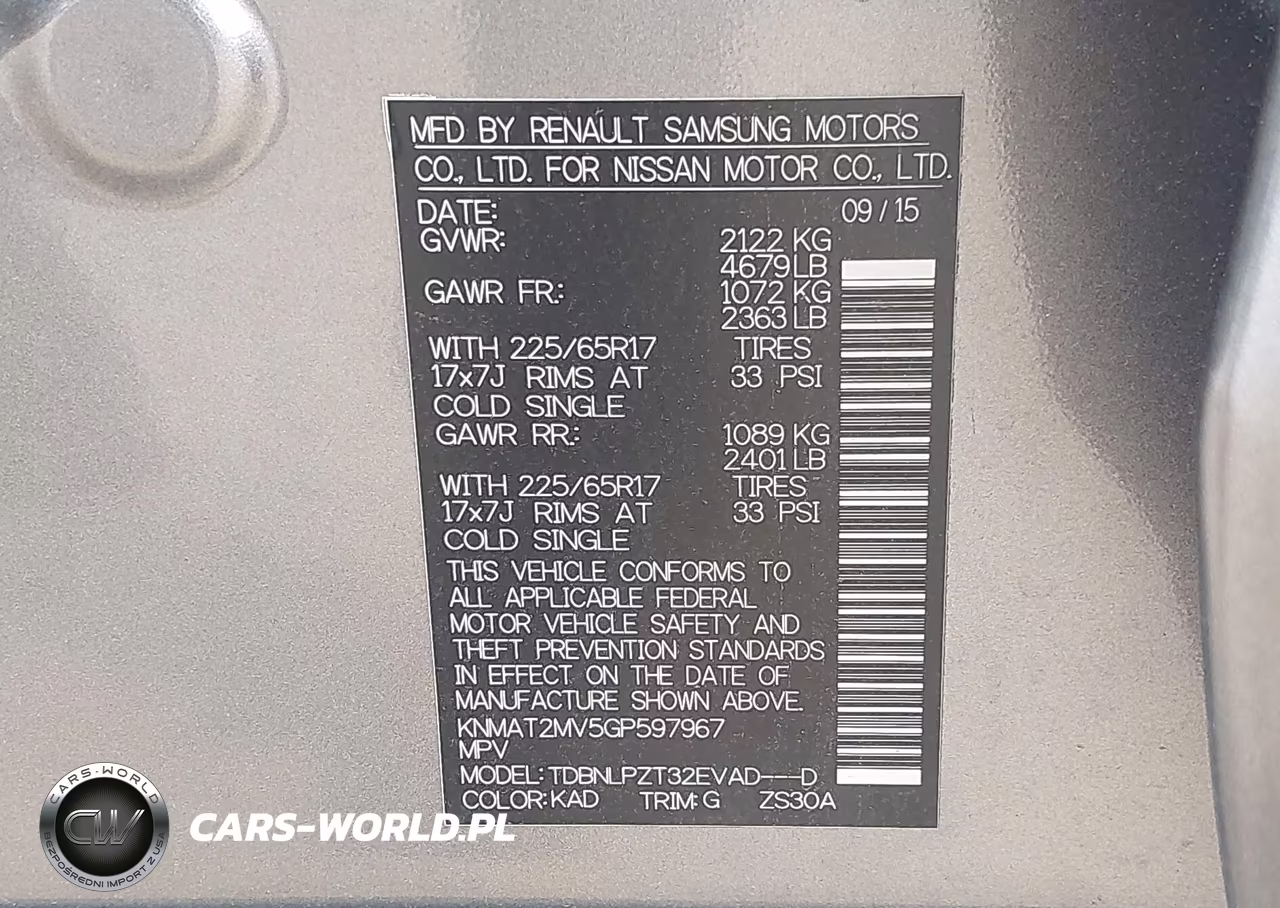 2016 Nissan Rogue S VIN:KNMAT2MV5GP597967 - 9