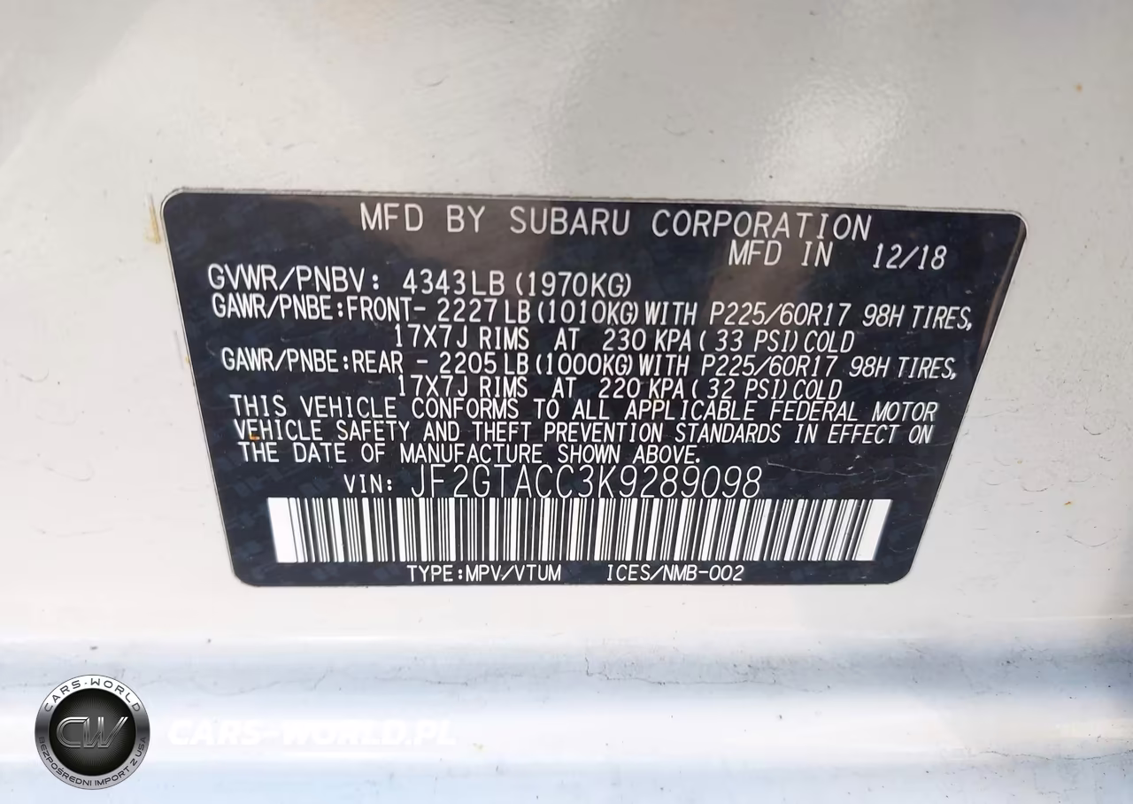 2019 Subaru Crosstrek Premium VIN:JF2GTACC3K9289098 - 9
