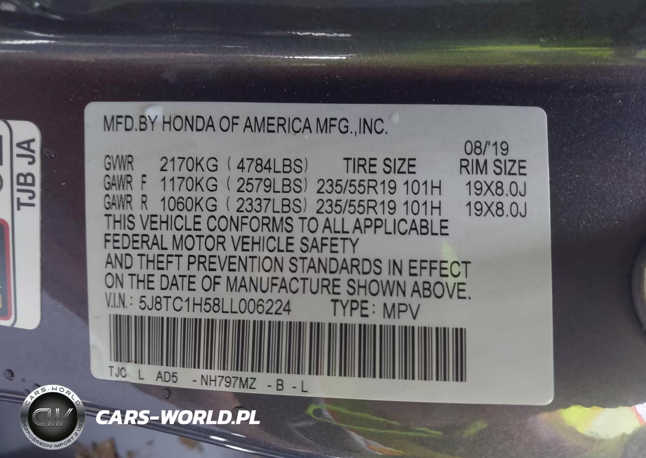 2020 Acura Rdx Technology Package VIN:5J8TC1H58LL006224 - 9